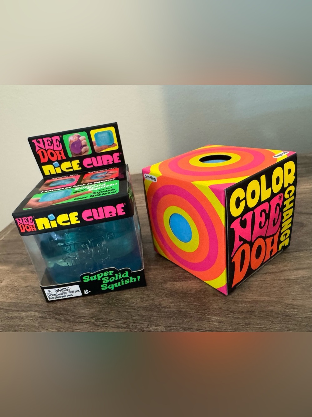 Authentic NeeDoh 2 pack 💙🧊 Nice Cube & Blue Color Change